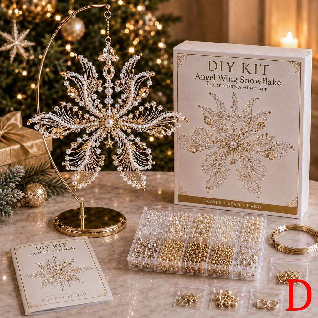 🎁Buy 3Get 1 Free❄️ DIY Crystal Beaded Snowflake Ornament Kit – Christmas Craft Decoration