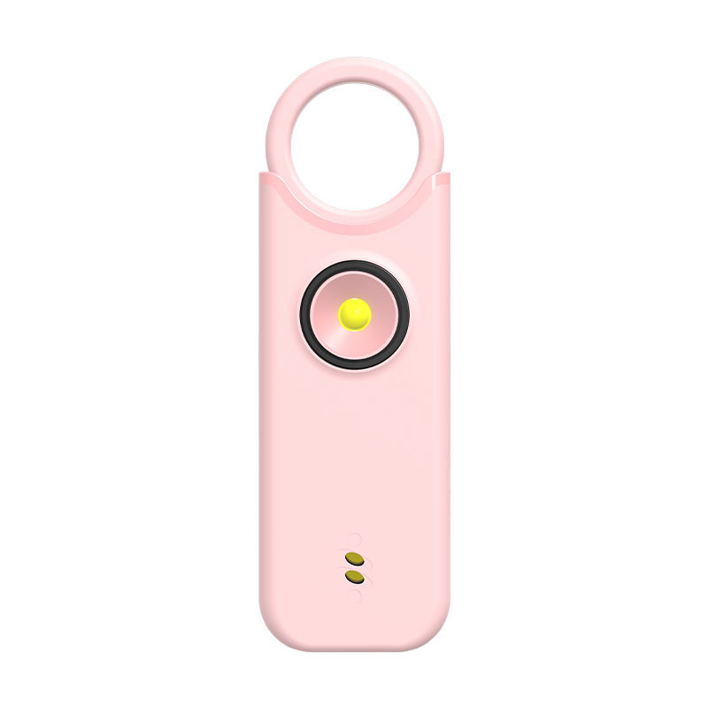 Personal safety alarm forwomen: features a high-decibel siren and strobe light;keychain design; helps protectbelongings and prevent loss.