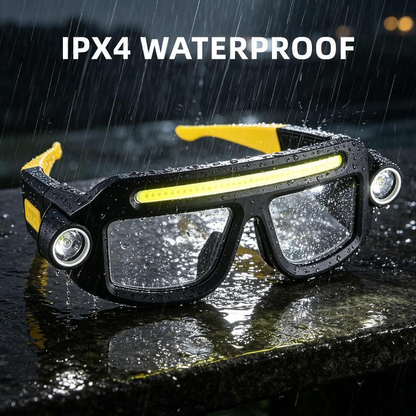 🔦 BrightSight™ Hands-Free LED Work Glasses | Wide Beam, Fits Over Your Glasses