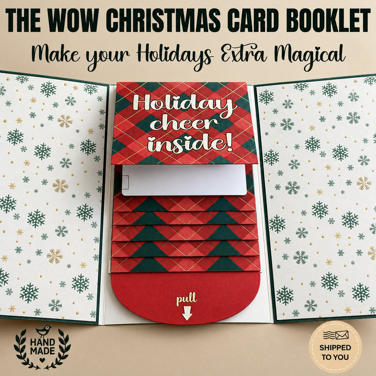 ⏰LAST DAY 50% OFF - 2026 New🎅🎁 Waterfall Christmas Gift Card Booklet 💳✨