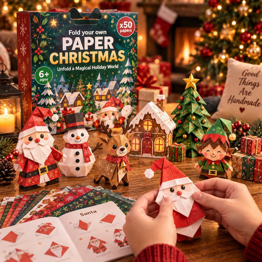 All five 3D DIY Paper Christmas themes together