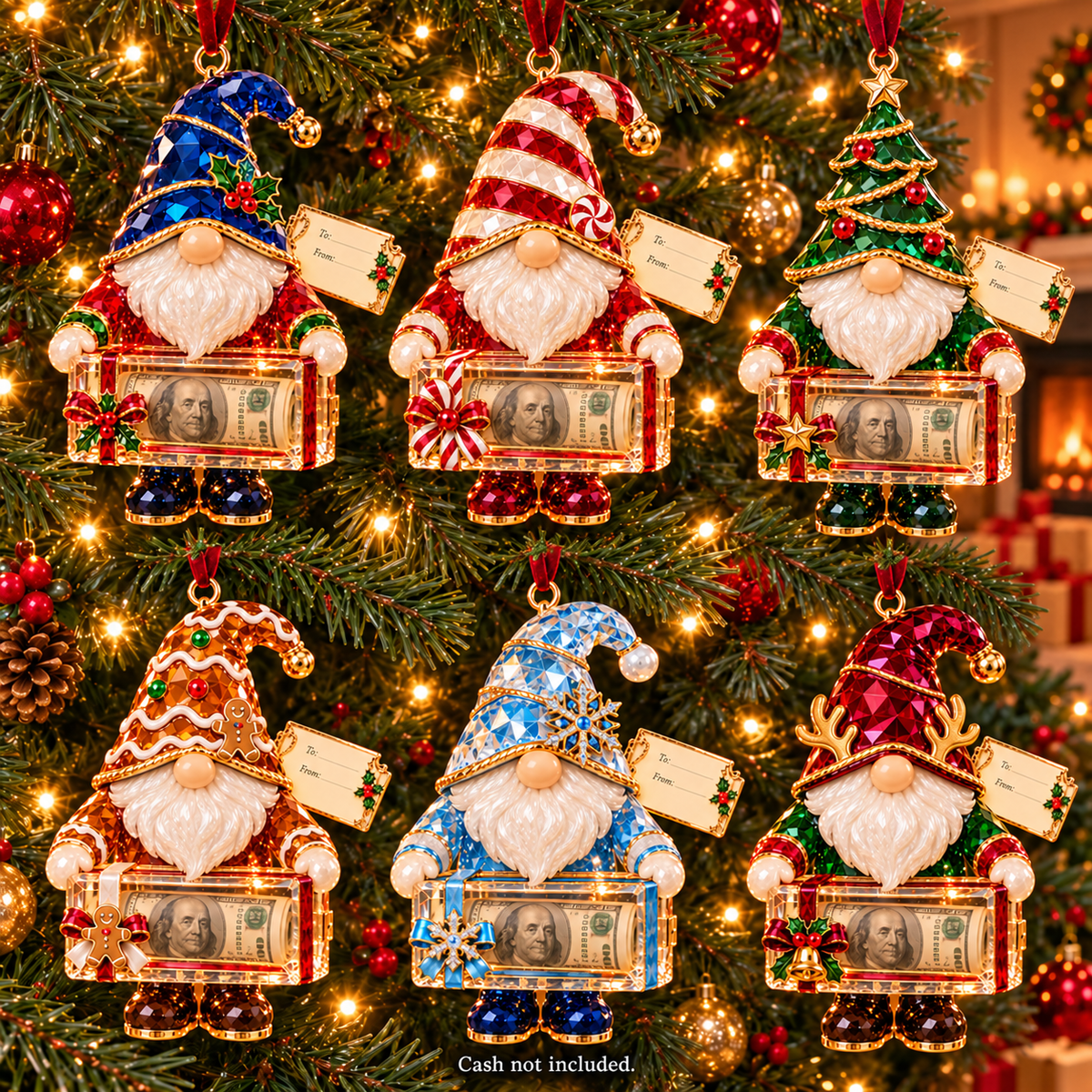 🔥Last Day 50% OFF -🎄💵 Christmas Gnome Money Holder Ornaments – A Fun & Magical Cash Gift Surprise 🎁