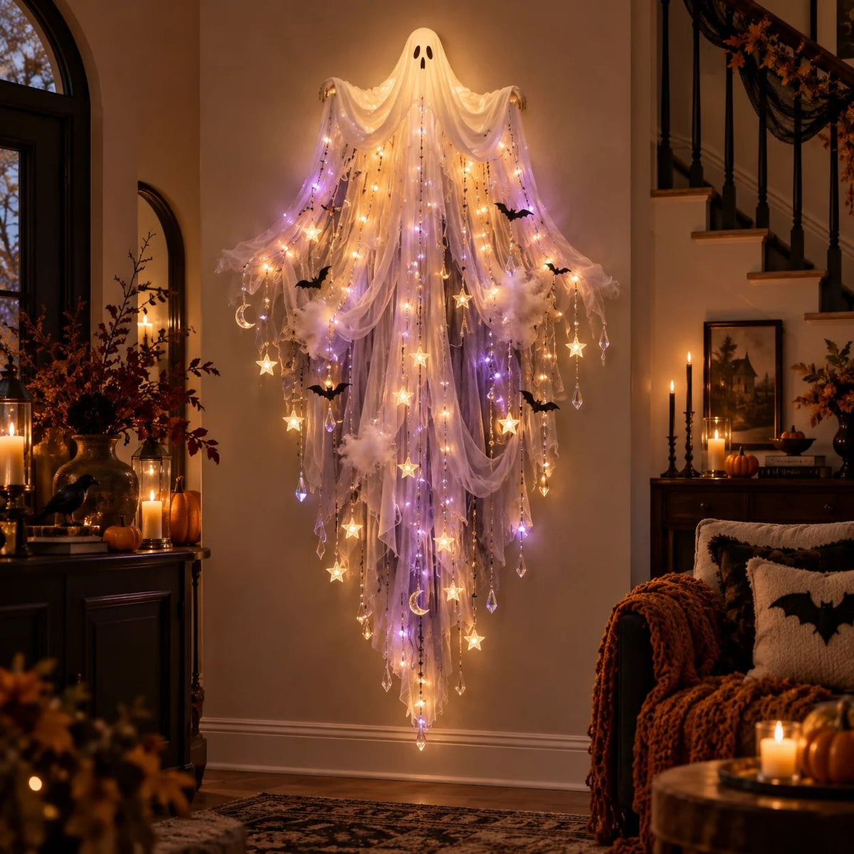 Halloween cascade wall light details
