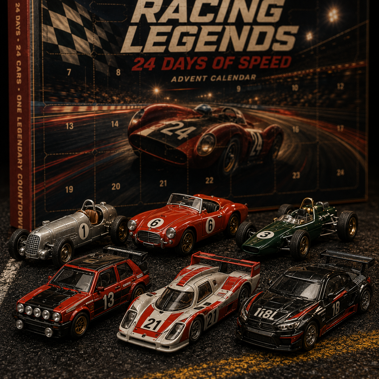Racing Legends miniature cars display