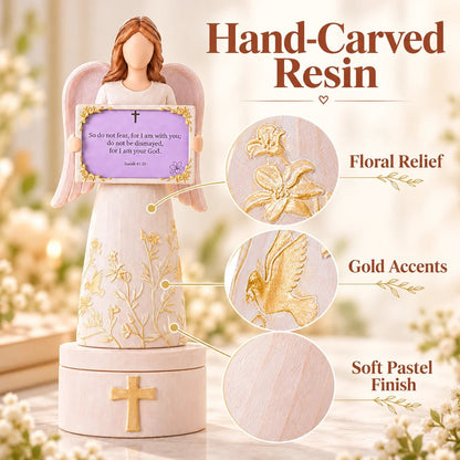 🙏✨Hand-Crafted Resin Angel Figurine with Color-Coded Bible Verse Cards & Storage Box 🕊️🎁(📦Buy 2 Free Shipping)