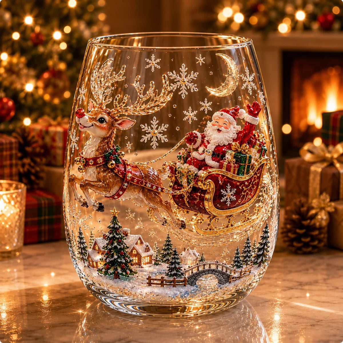 💥 Pre-order: 49% Off – Santa Stuck in the Chimney Whiskey Bottle