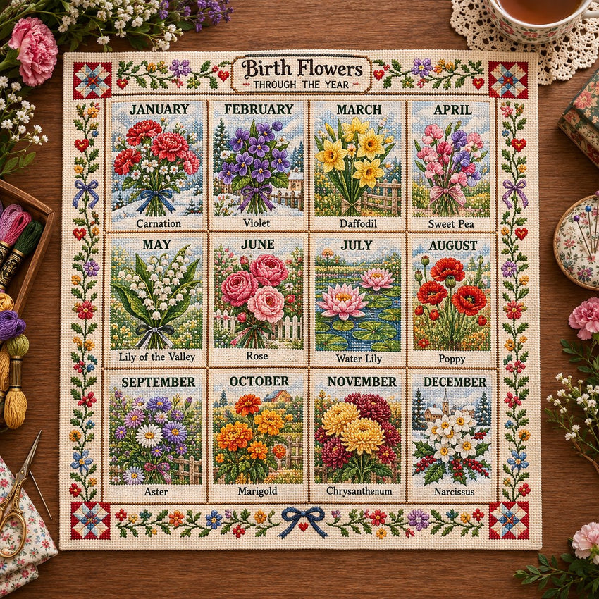 🌸 Birth Flowers Through the Year