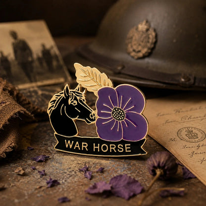 Limited Edition War Horse Purple Poppy 111th Anniversary Remembrance Brooch