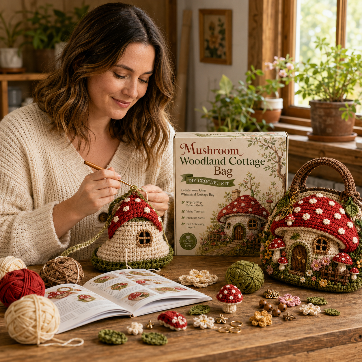🧶 Whimsical Storybook Crochet Bags — 6-Style Fantasy DIY Crochet Bag Kit