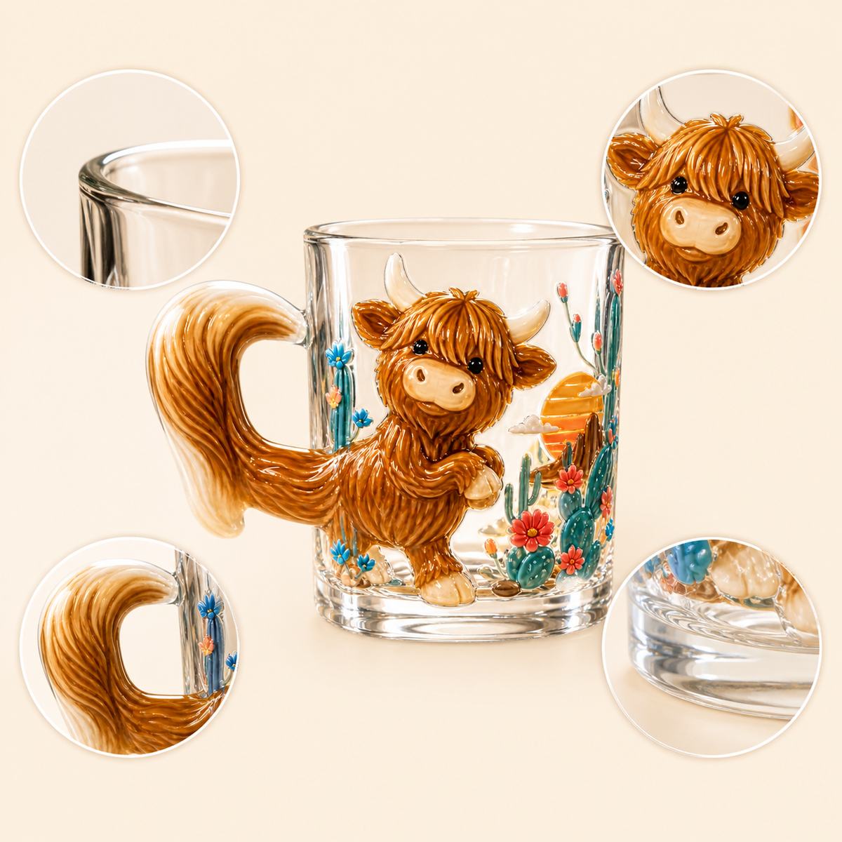 Whimsical 3D Animal Sculpted Mug – 12 oz Character Collection