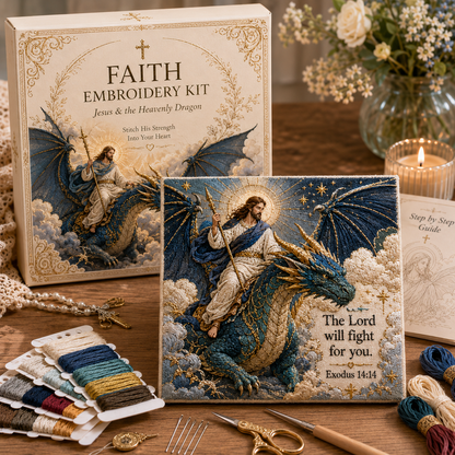 ✝️ Grace & Glory Faith Embroidery Collection - BUY 3 GET 1 FREE（4 PCS）