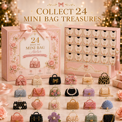 🎀 24 Days of Mini Bag Atelier™ – 24 Finished Mini Bag Advent Calendar