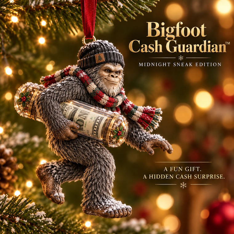 🌙 Midnight Sneak Bigfoot Cash Keeper ornament