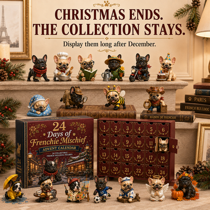 ⏰Limited Stock 50% OFF - 🎄🐶 2026 French Bulldog Advent Calendar – 24 Days of Frenchie Mischief