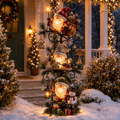 🎄✨ Christmas Gnome Workshop Solar Garden Light 🎁🌟