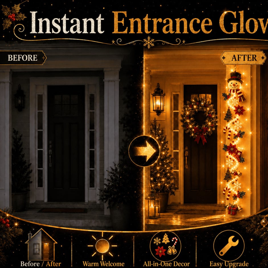 🎄 Christmas Magic Glowing Door Hanger – Light Up Your Door for the Holidays