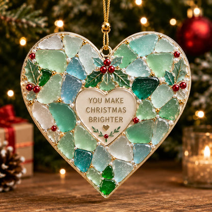 ✨ Stained Sea Glass Style Christmas Ornaments