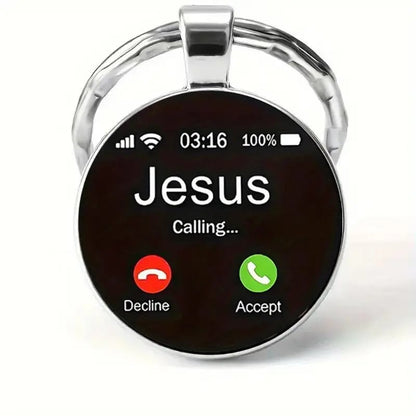 ⏰Limited Stock 60% OFF✝️❤️Jesus Calling Christian Key Ring – Inspirational Faith Gift & Religious Reminder