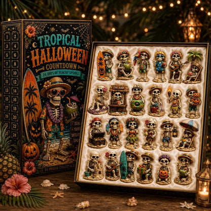 ✨24-Day Christmas Countdown Advent Calendar –Beach Vacation Skeleton Ornament