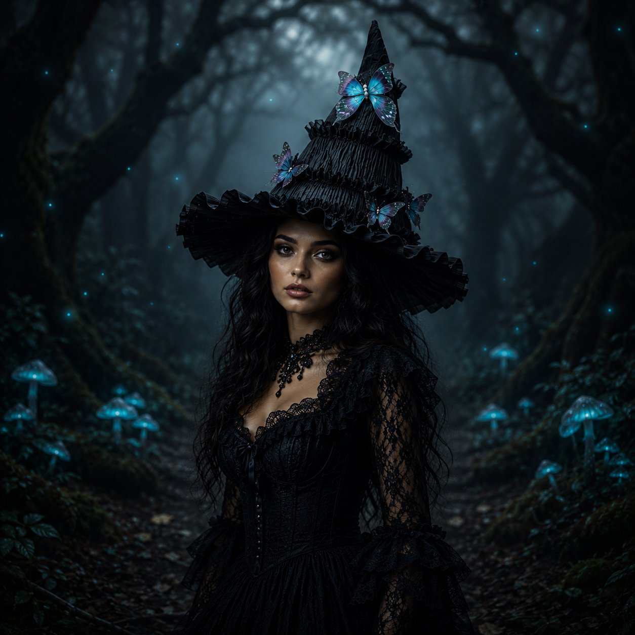 🦋 🧙Mystical Butterfly Witch Hat – 🖤Enchant Your Halloween Look(📦Buy 3 Free Shipping)