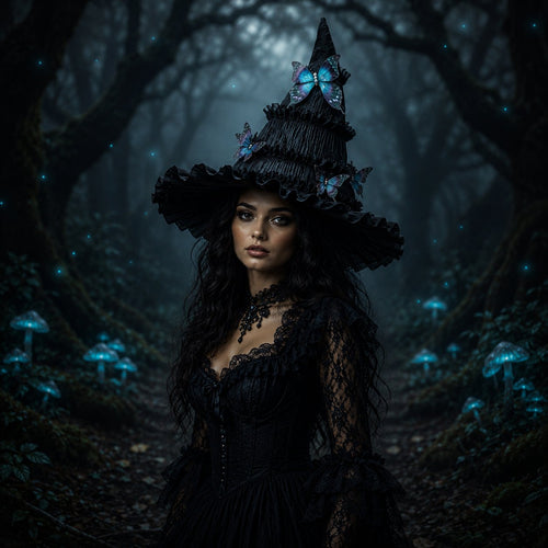 🦋 🧙Mystical Butterfly Witch Hat – 🖤Enchant Your Halloween Look(📦Buy 3 Free Shipping)
