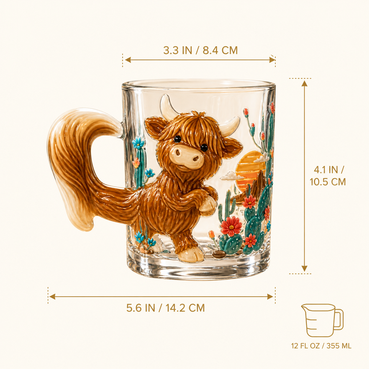 Whimsical 3D Animal Sculpted Mug – 12 oz Character Collection