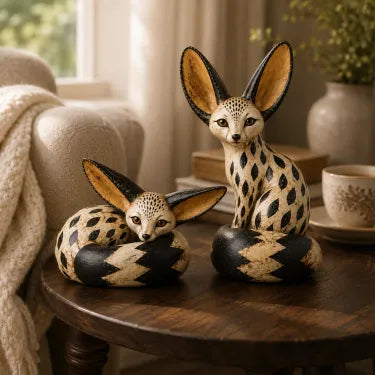 Vintage Fennec Fox Sculpture