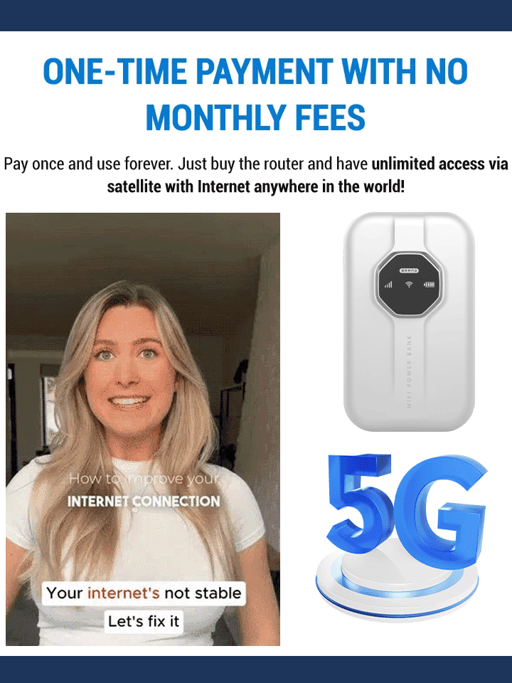 ⏰Limited Stock 50% OFF - 🌍 Global Portable Wi-fi – No Contract, No Hidden Fees