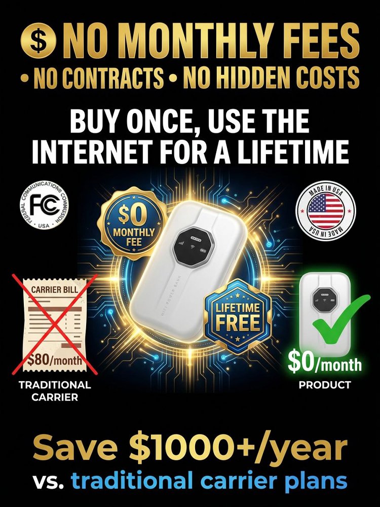 ⏰Limited Stock 50% OFF - 🌍 Global Portable Wi-fi – No Contract, No Hidden Fees