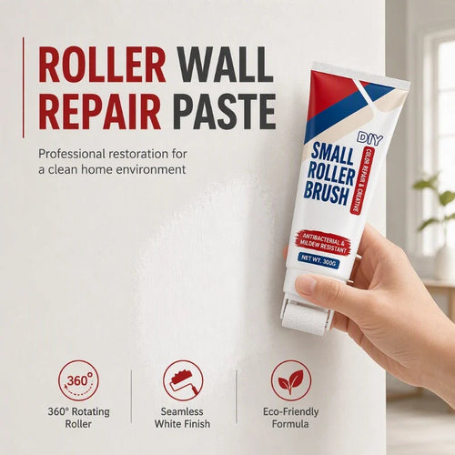 ⏰ LAST DAY 50% OFF-🧱🖌️✨Waterproof Wall Repair Paste with Integrated Small Roller Brush