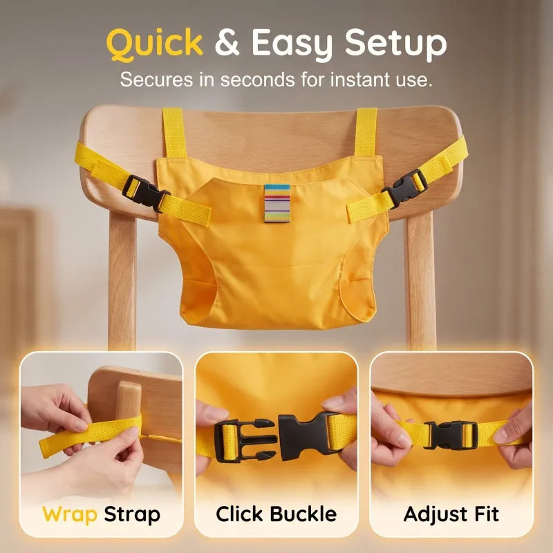 Baby High Chair Seat Belts - Portable Dining Straps Holder