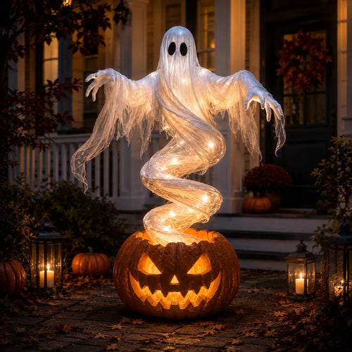 🔥Get 50% OFF👻Swirling Ghost Pumpkin Yard Lamp🎃