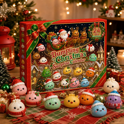 🎄Christmas Dumpling Squishy Advent Calendar🎁 24 Cute Surprise Fidget Toys