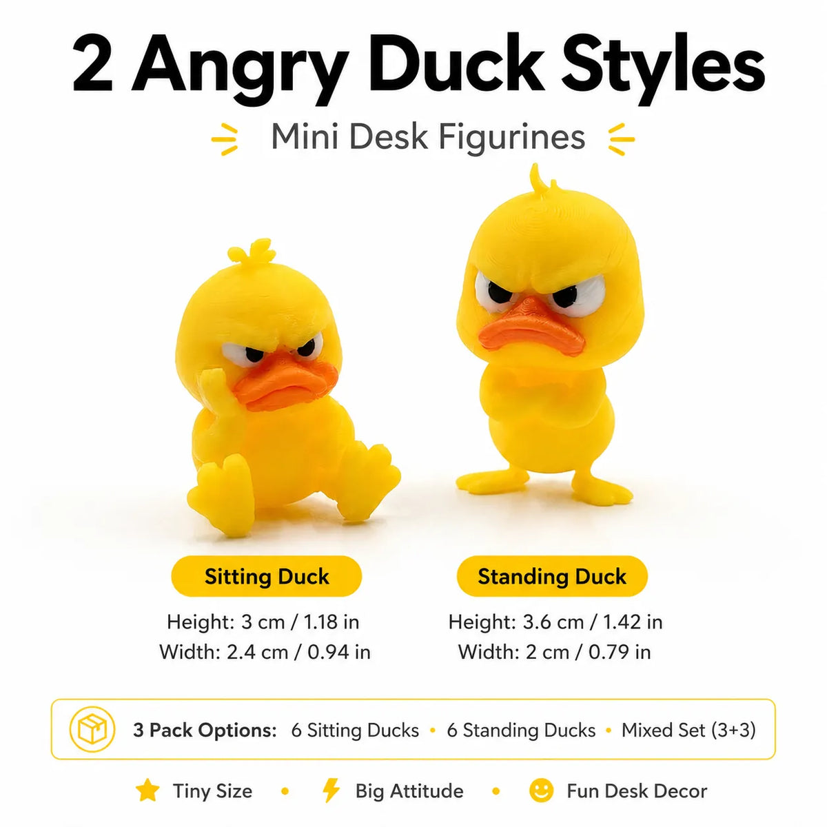 Sitting and standing Angry Duck styles