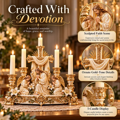 🔥 LAST DAY 51% OFF 🔥✨🕯️ Light Of His Presence — Sacred Christian Candleholder ✝️🤍