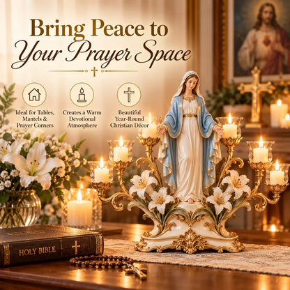🔥 LAST DAY 51% OFF 🔥✨🕯️ Light Of His Presence — Sacred Christian Candleholder ✝️🤍