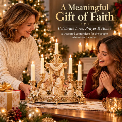 🔥 LAST DAY 51% OFF 🔥✨🕯️ Light Of His Presence — Sacred Christian Candleholder ✝️🤍