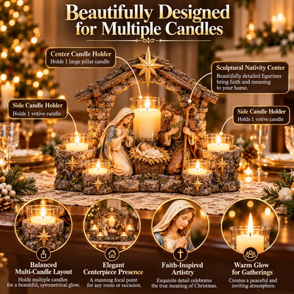 🔥 LAST DAY 51% OFF 🔥✨🕯️ Light Of His Presence — Sacred Christian Candleholder ✝️🤍
