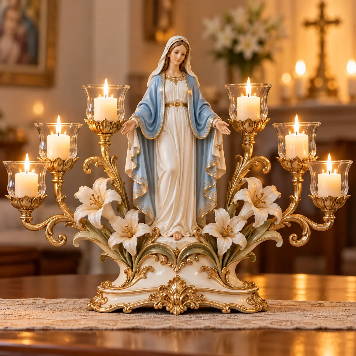 🔥 LAST DAY 51% OFF 🔥✨🕯️ Light Of His Presence — Sacred Christian Candleholder ✝️🤍