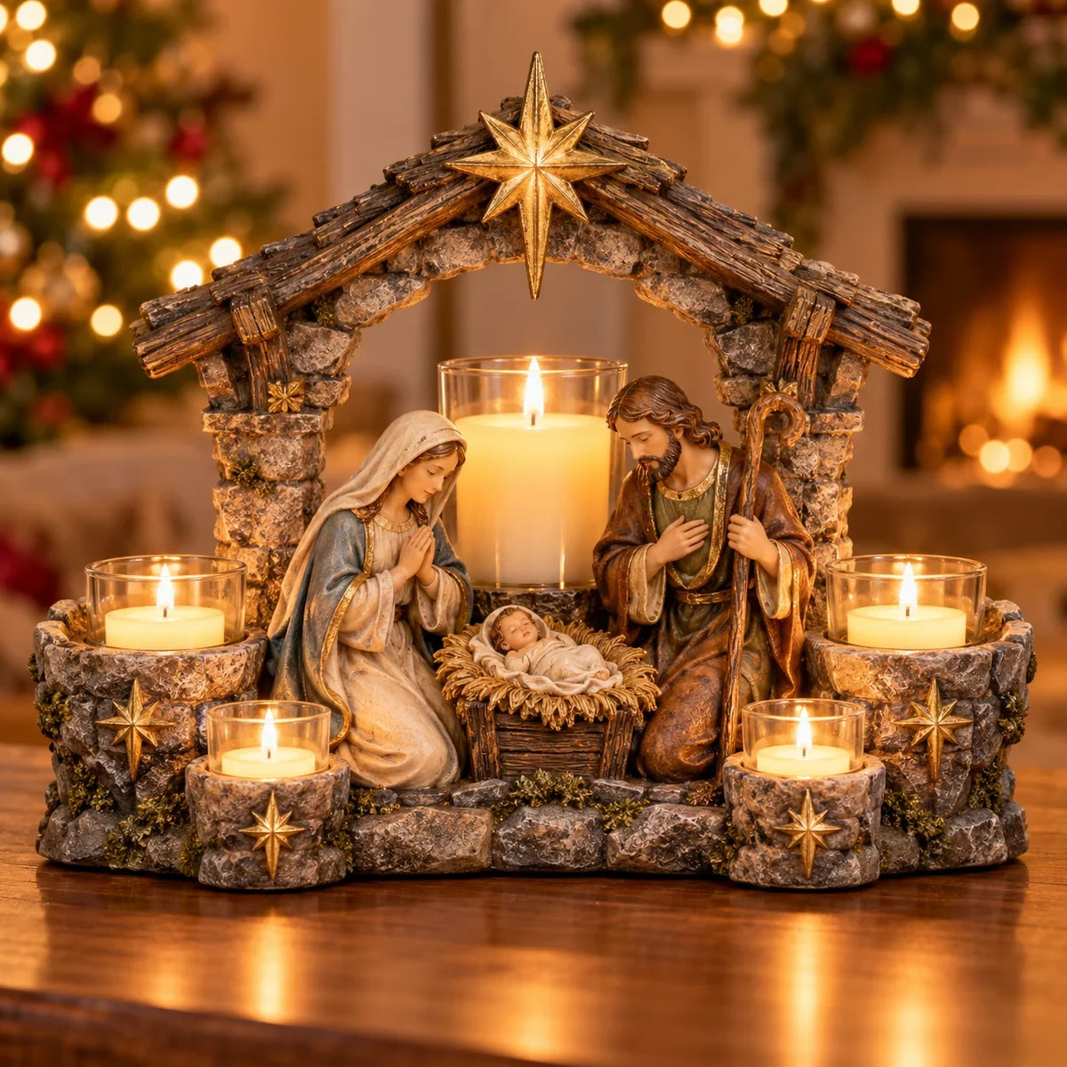 🔥 LAST DAY 51% OFF 🔥✨🕯️ Light Of His Presence — Sacred Christian Candleholder ✝️🤍