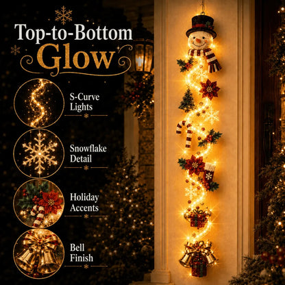 ⏳ Last Day 48% OFF  🎄Glowing Christmas Door Hanger | 6 Festive Lighted Designs with Warm Glow, Dimensional Details & Space-Saving Vertical Décor ✨