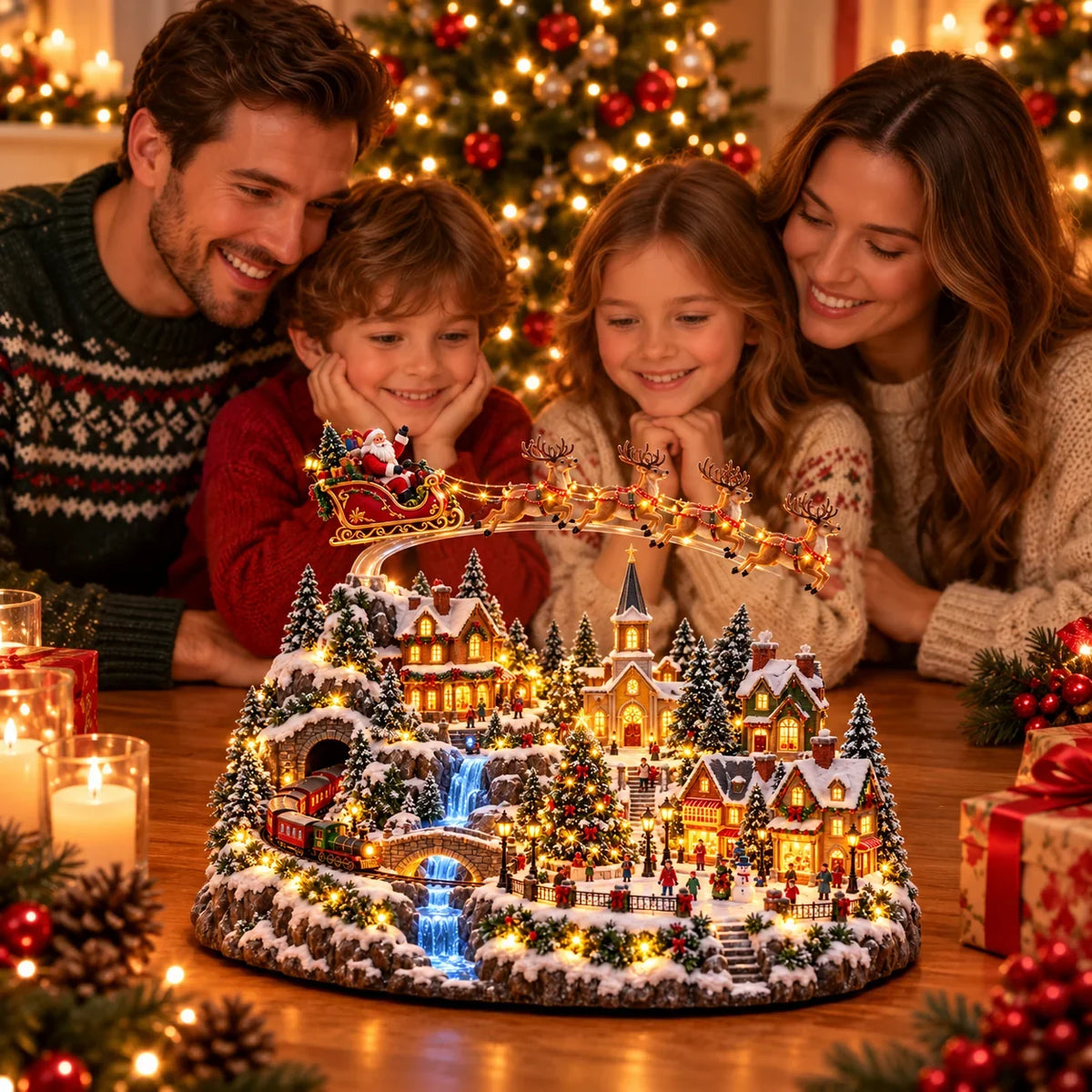 🔥 Lighted & Animated Christmas Village Collection-✨Same as the video