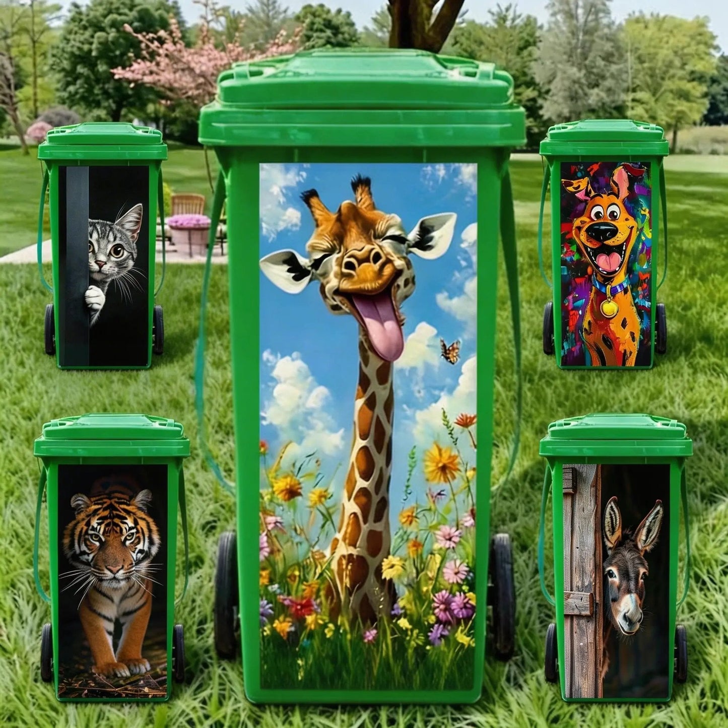 𝟒𝟗% 𝐎𝐅𝐅 𝐅𝐥𝐚𝐬𝐡 𝐒𝐚𝐥𝐞!:Creative Trash Can Sticker with Colourful Cartoon✨