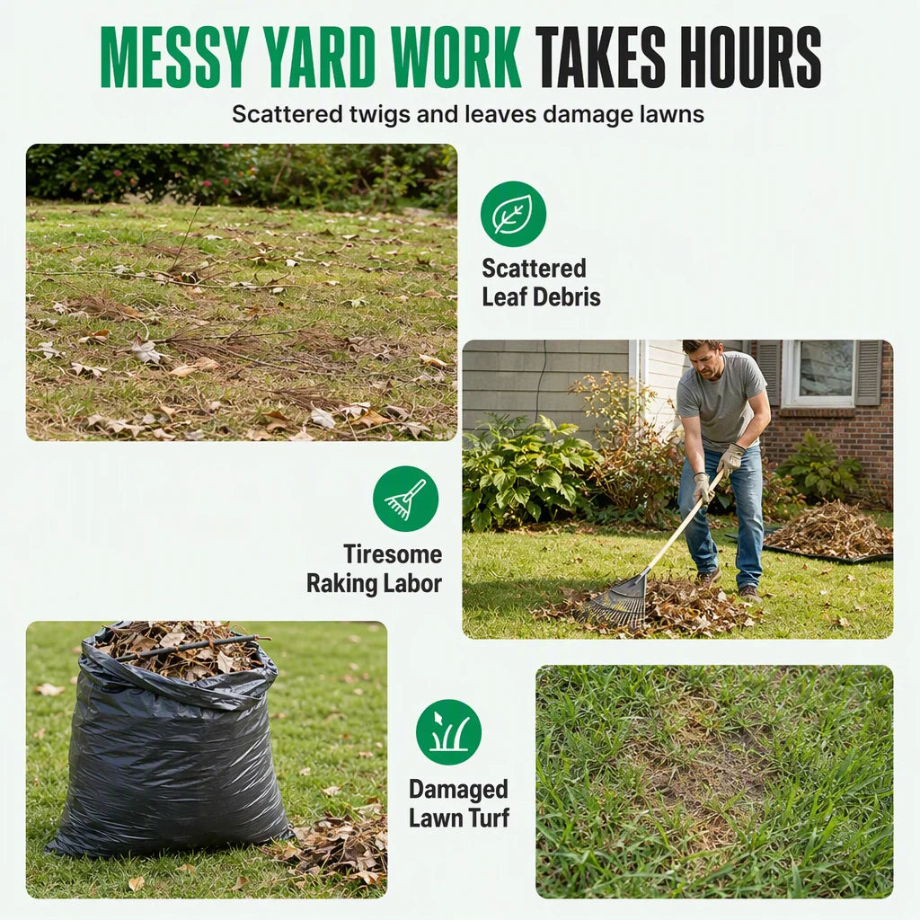 Garden Leaf Collection Mat with Center Hole