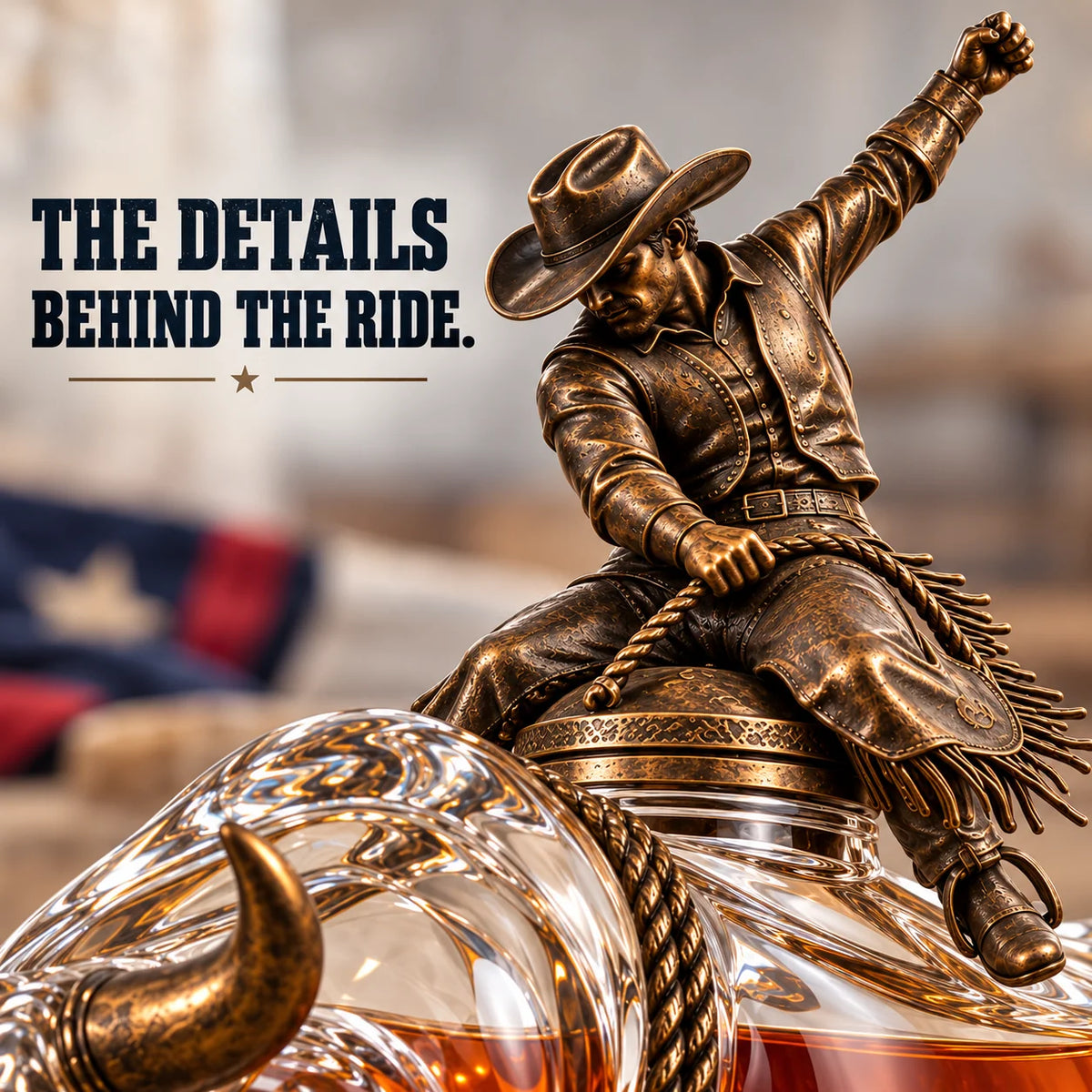 🤠 Eight Seconds Bull Rider Whiskey Decanter — Las Vegas 2026 Limited Custom Edition🤠