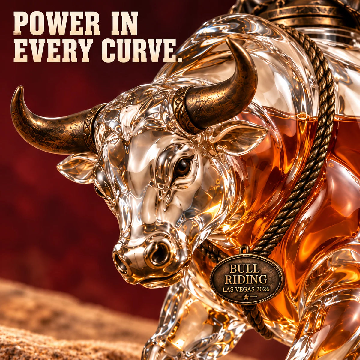 🤠 Eight Seconds Bull Rider Whiskey Decanter — Las Vegas 2026 Limited Custom Edition🤠