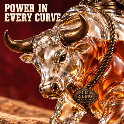 🤠 Eight Seconds Bull Rider Whiskey Decanter — Las Vegas 2026 Limited Custom Edition🤠