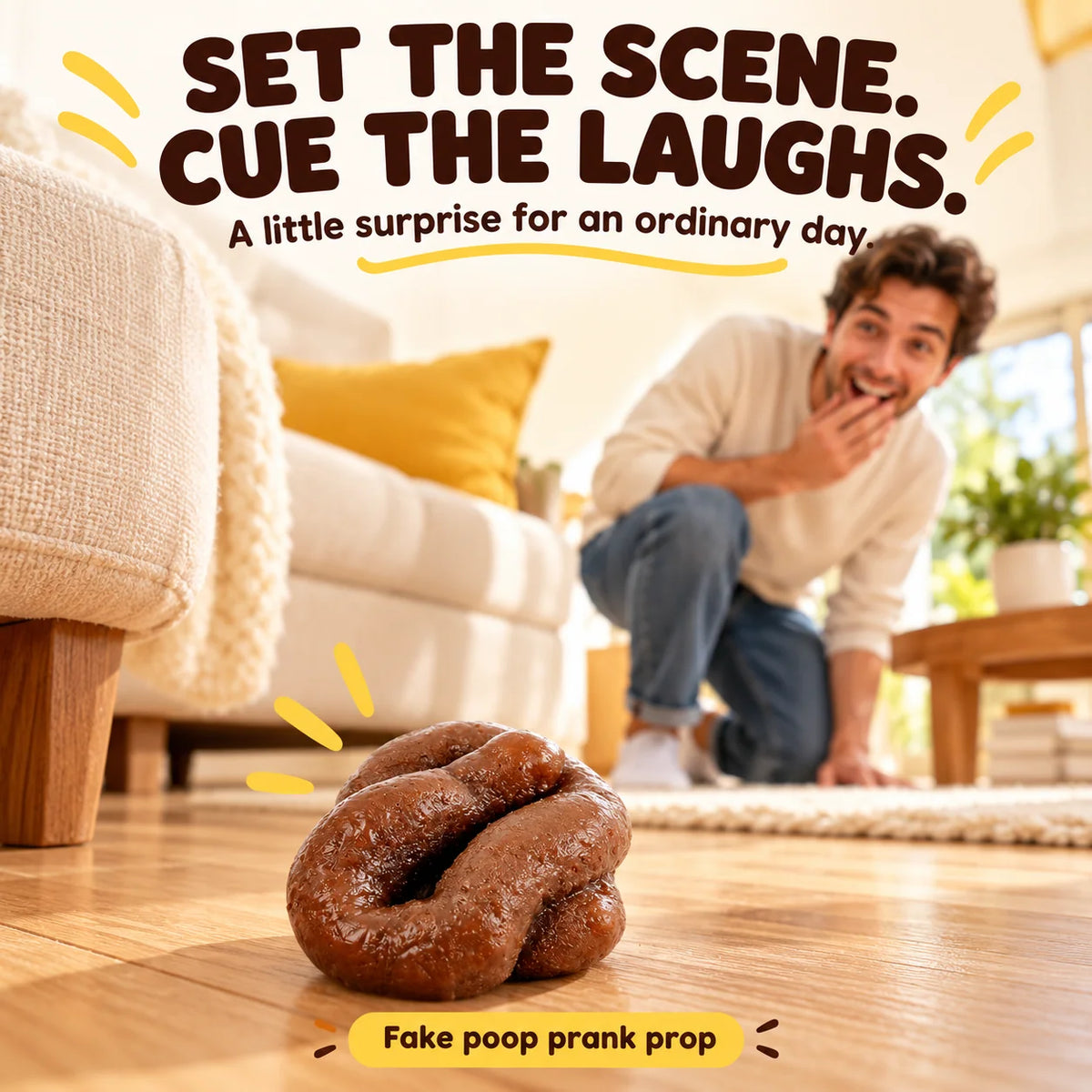 😂7 Pcs Fake Poop, Realistic Prank Poop