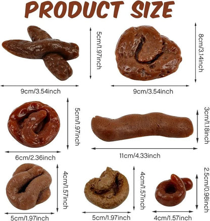 😂7 Pcs Fake Poop, Realistic Prank Poop