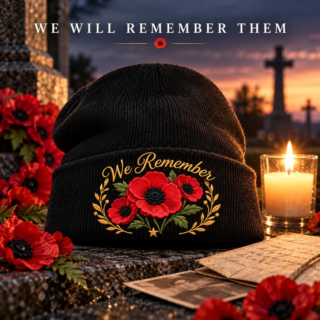 Remembrance beanie color display